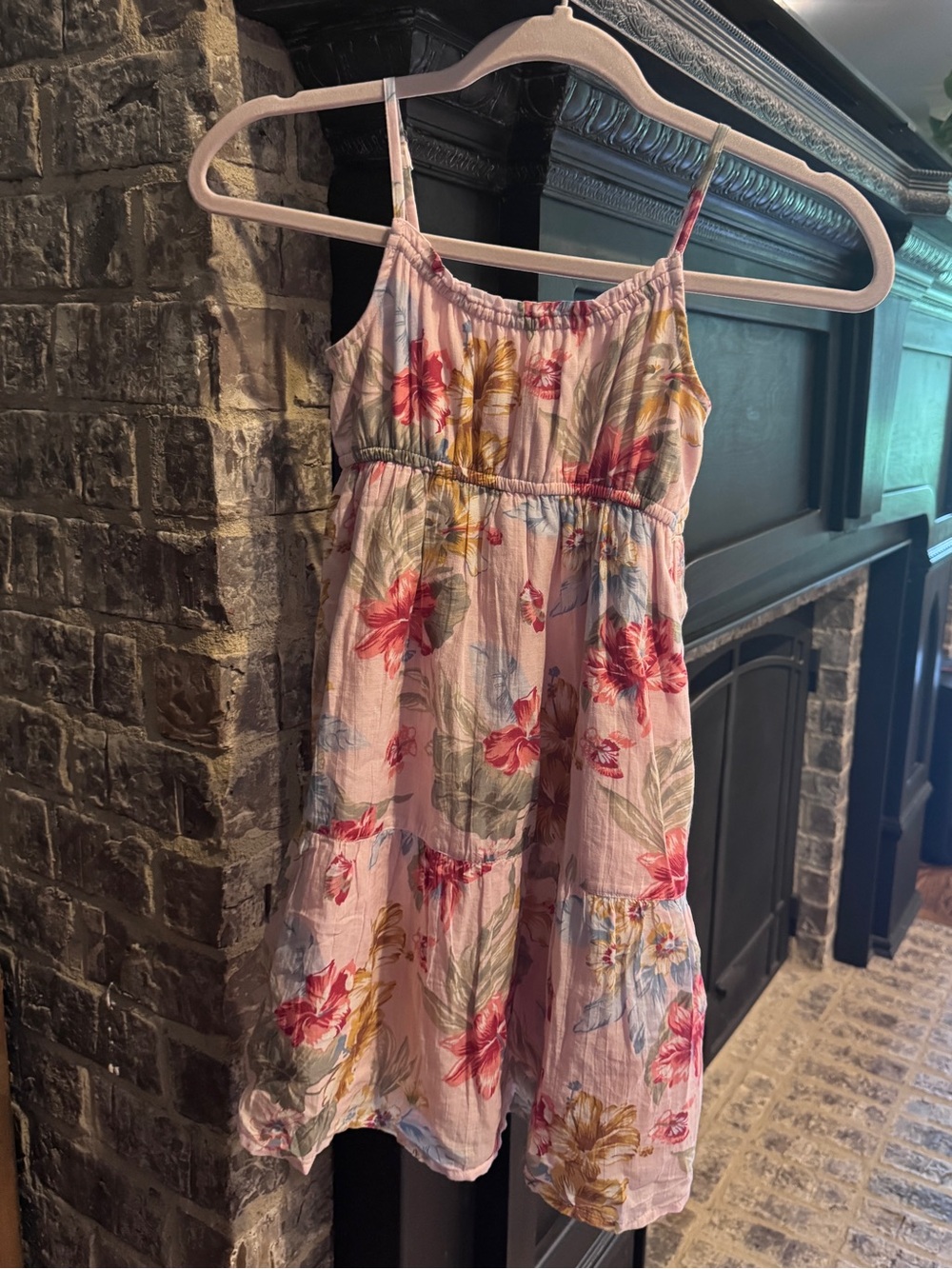 Girls Abercrombie kids Floral Pink Sundress with Spaghetti Straps